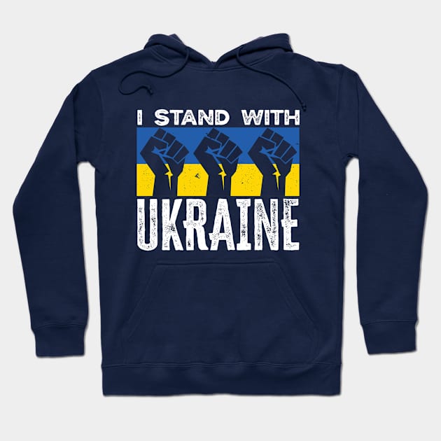 I Stand With Ukraine, Support Ukraine Hoodie by Coralgb